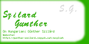 szilard gunther business card